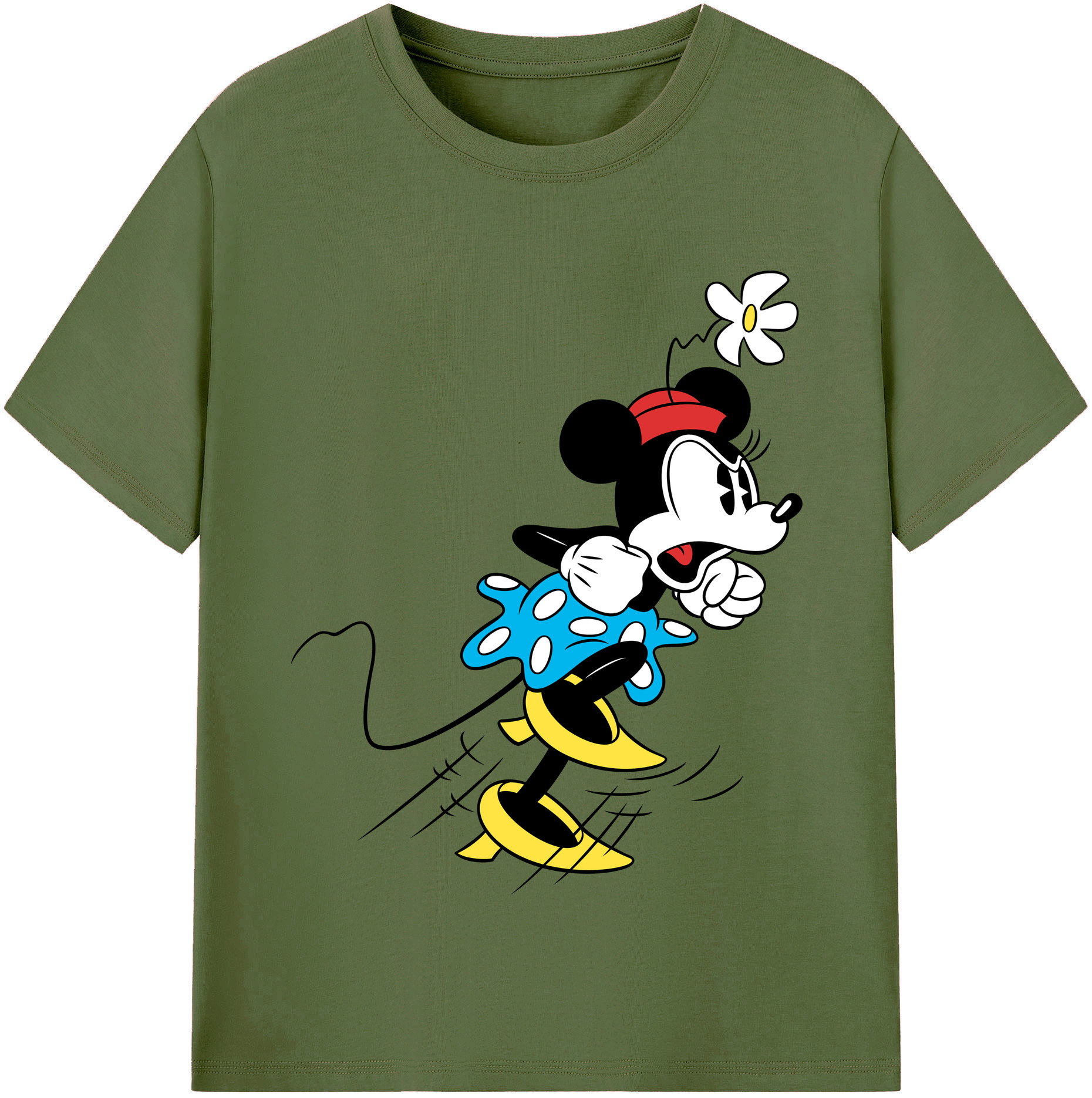 （画像用） ミッキーマウス Mickey Mouse 綿100％半袖Tシャツ（フロントプリント）